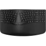 HP 965 Ergonomic Wireless Keyboard, Full-size (100%), Wireless, RF Wireless + Bluetooth, Membrane, QWERTY, Black