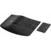 HP 965 Ergonomic Wireless Keyboard, Full-size (100%), Wireless, RF Wireless + Bluetooth, Membrane, QWERTY, Black
