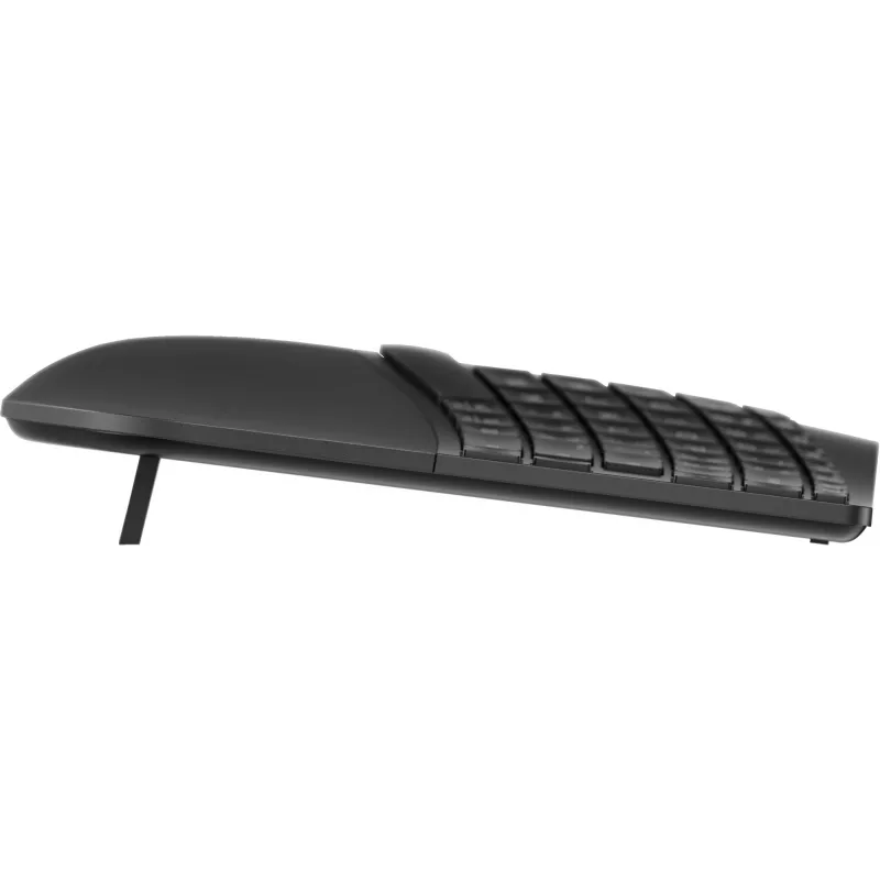 HP 965 Ergonomic Wireless Keyboard, Full-size (100%), Wireless, RF Wireless + Bluetooth, Membrane, QWERTY, Black