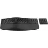 HP 965 Ergonomic Wireless Keyboard, Full-size (100%), Wireless, RF Wireless + Bluetooth, Membrane, QWERTY, Black