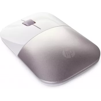 HP Wireless Mouse Z3700 - White/Pink, Ambidextrous, RF Wireless, 1200 DPI, Pink, White