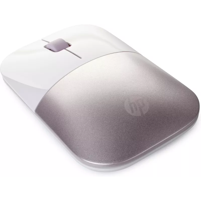 HP Wireless Mouse Z3700 - White/Pink, Ambidextrous, RF Wireless, 1200 DPI, Pink, White