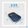 HP Wireless Mouse Z3700, Ambidextrous, Blue LED, RF Wireless, 1200 DPI, Black, Blue