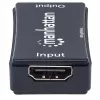 AV repeater Manhattan HDMI Repeater 4K@60Hz, 1xHDMI in/out, 600 MHz bandwidth, up to 40 m, micro‑USB power, black