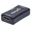 AV repeater Manhattan HDMI Repeater 4K@60Hz, 1xHDMI in/out, 600 MHz bandwidth, up to 40 m, micro‑USB power, black