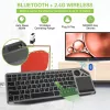 Techly ICTB9801TB keyboard Universal RF Wireless + Bluetooth QWERTY US English Black