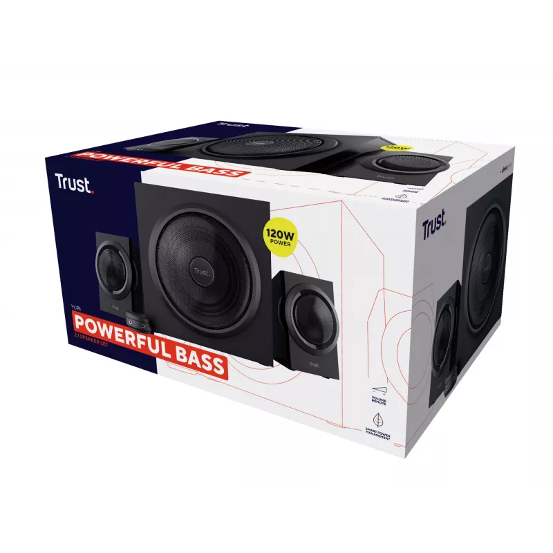 Trust Yuri speaker set 60 W Universal Black 2.1 channels 1-way 15 W