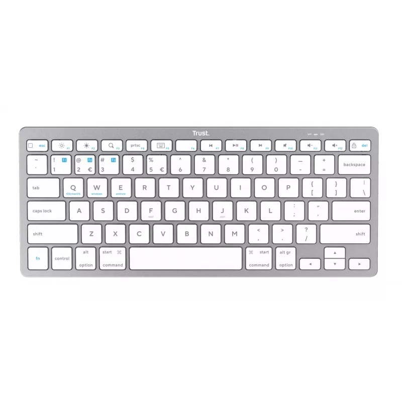 Trust 24651 keyboard Universal Bluetooth QWERTY US English Silver