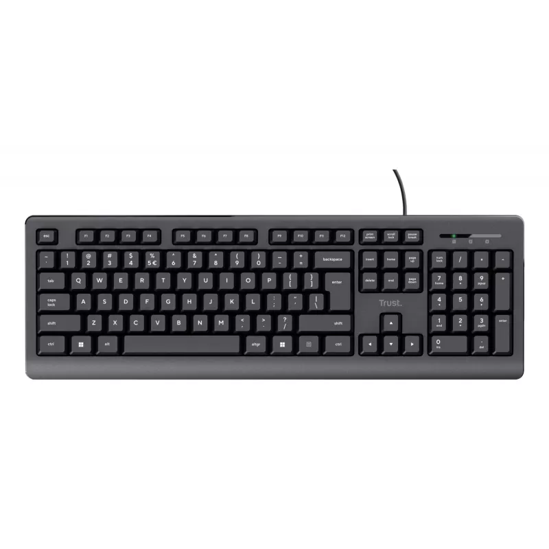 Trust 24639 keyboard Office USB No US English Black