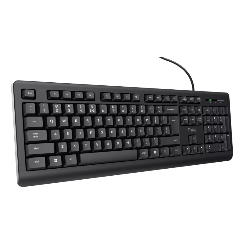 Trust 24639 keyboard Office USB No US English Black