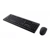 Wireless Keyboard and Mouse Set TRUST Primo — Full-size QWERTY US English Keyboard, RF USB-A Receiver, 1200 DPI Optical Mouse, Black