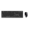 Wireless Keyboard and Mouse Set TRUST Primo — Full-size QWERTY US English Keyboard, RF USB-A Receiver, 1200 DPI Optical Mouse, Black