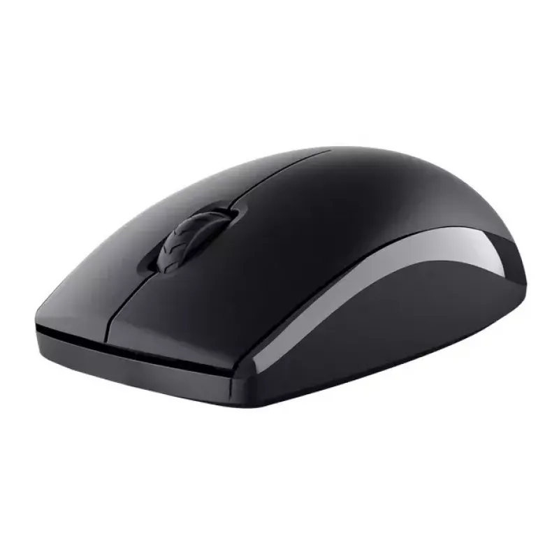 Wireless Keyboard and Mouse Set TRUST Primo — Full-size QWERTY US English Keyboard, RF USB-A Receiver, 1200 DPI Optical Mouse, Black