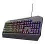 Wired gaming keyboard TRUST GXT 836 Evocx USB QWERTY US English, RGB backlight, wrist rest, 114 keys, 110% layout