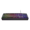 Wired gaming keyboard TRUST GXT 836 Evocx USB QWERTY US English, RGB backlight, wrist rest, 114 keys, 110% layout