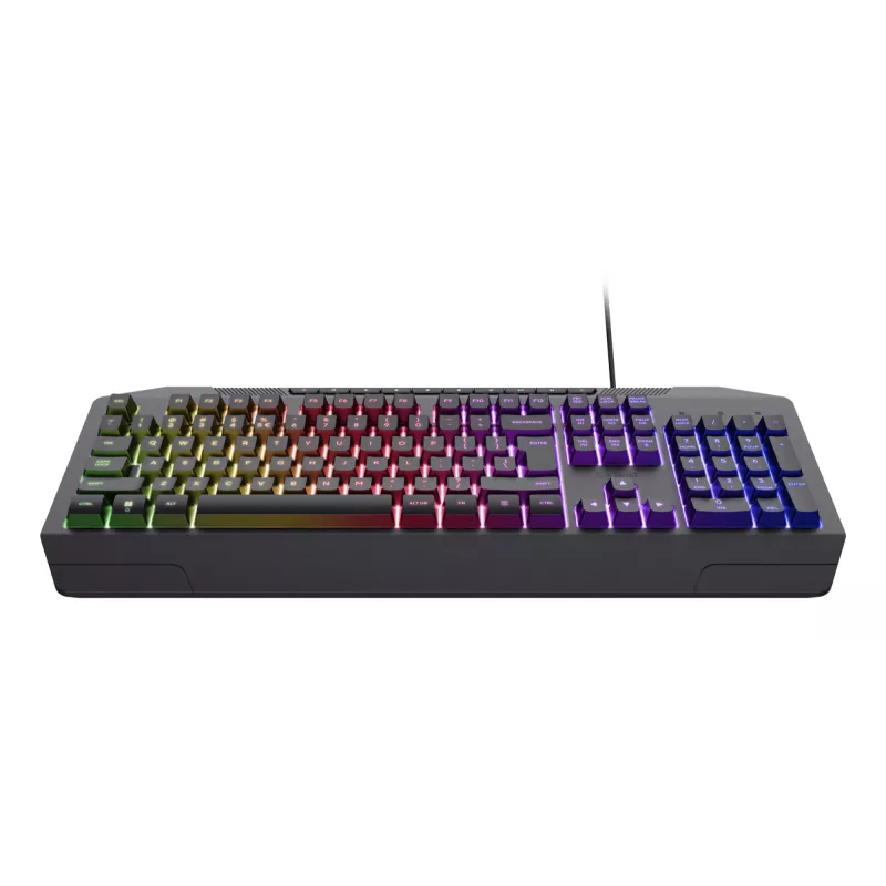 Wired gaming keyboard TRUST GXT 836 Evocx USB QWERTY US English, RGB backlight, wrist rest, 114 keys, 110% layout