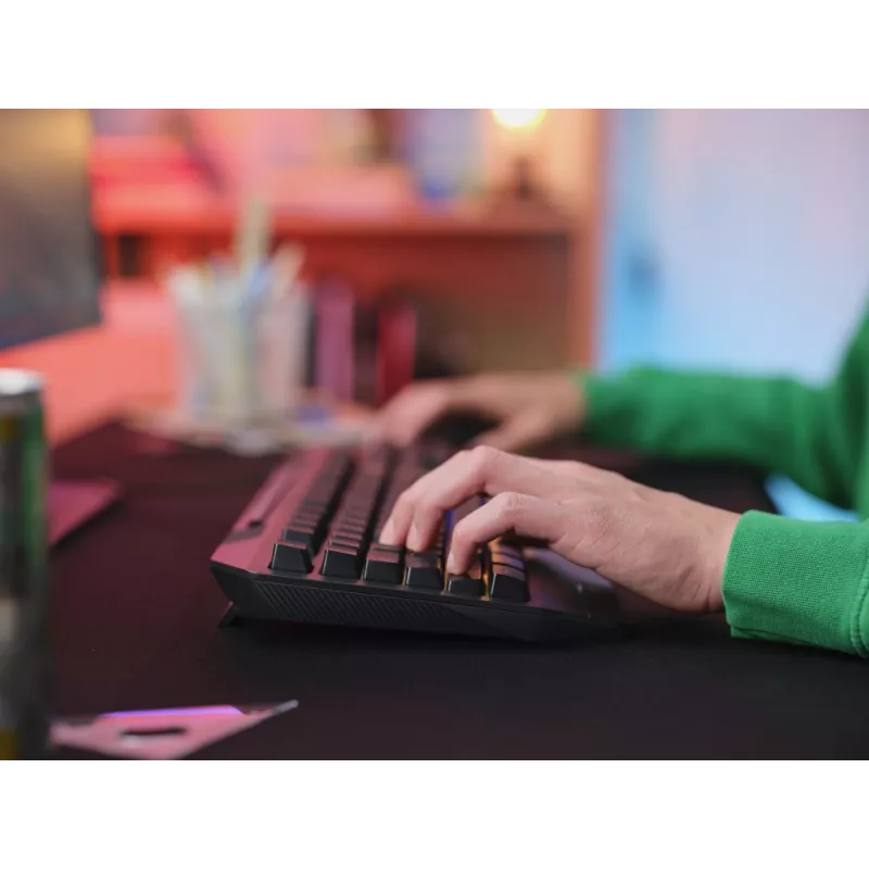 Wired gaming keyboard TRUST GXT 836 Evocx USB QWERTY US English, RGB backlight, wrist rest, 114 keys, 110% layout