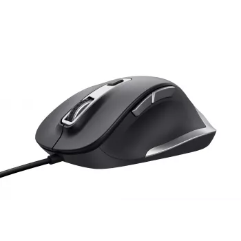 Trust Fyda Wired mouse, Right-hand, Optical, USB Type-A, 5000 DPI, Black
