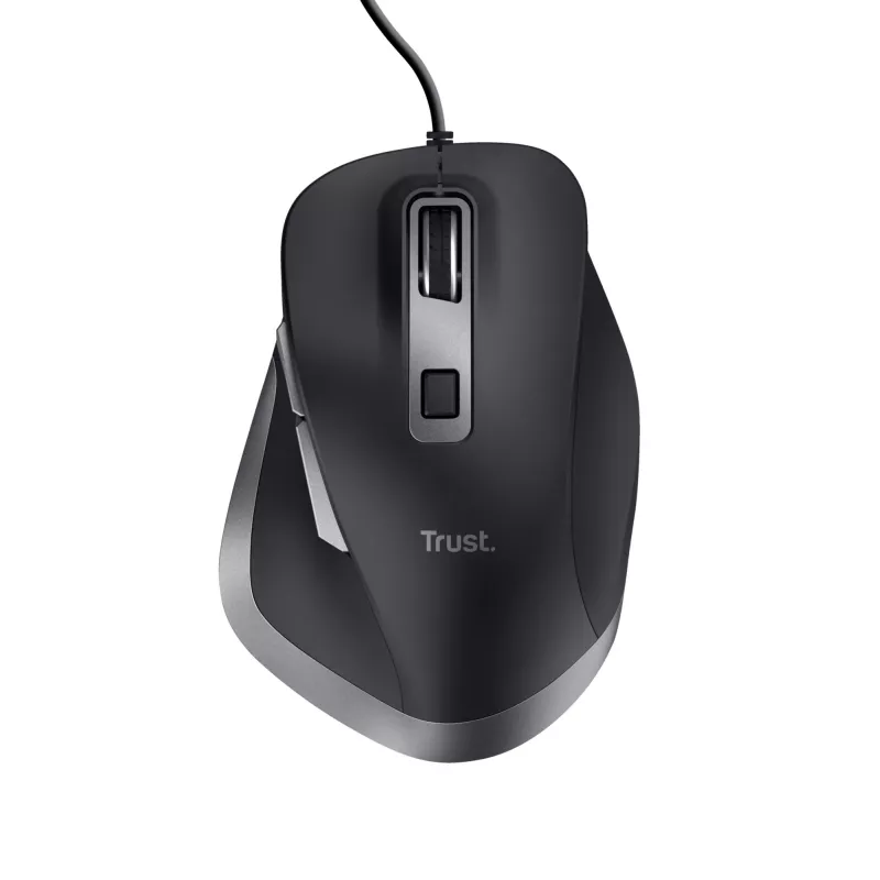 Trust Fyda Wired mouse, Right-hand, Optical, USB Type-A, 5000 DPI, Black