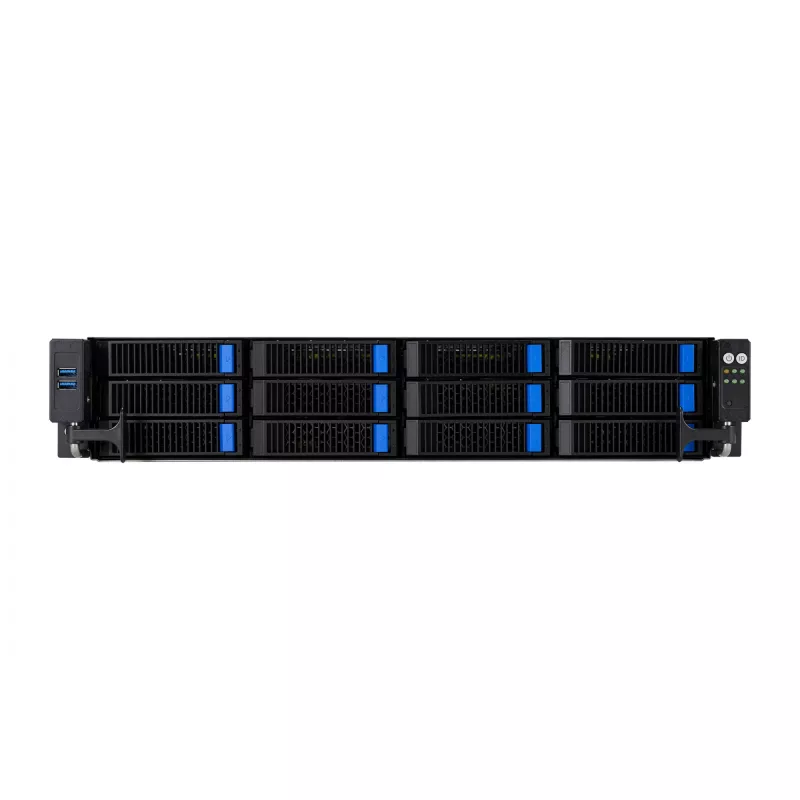 ASUS RS521A-E12-RS12U Socket SP5 Rack (2U) Black, Silver
