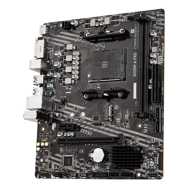 MSI A520M-A PRO motherboard AMD A520 Socket AM4 micro ATX