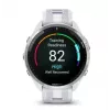 Smartwatch GARMIN Forerunner 965 — 47 mm titanium case, 1.4 inch AMOLED, 32 GB, 23-day battery, GPS/GLONASS/Galileo, white silicone band