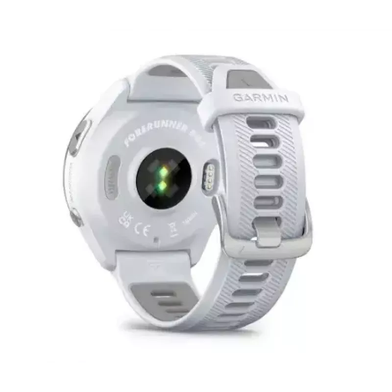 Smartwatch GARMIN Forerunner 965 — 47 mm titanium case, 1.4 inch AMOLED, 32 GB, 23-day battery, GPS/GLONASS/Galileo, white silicone band