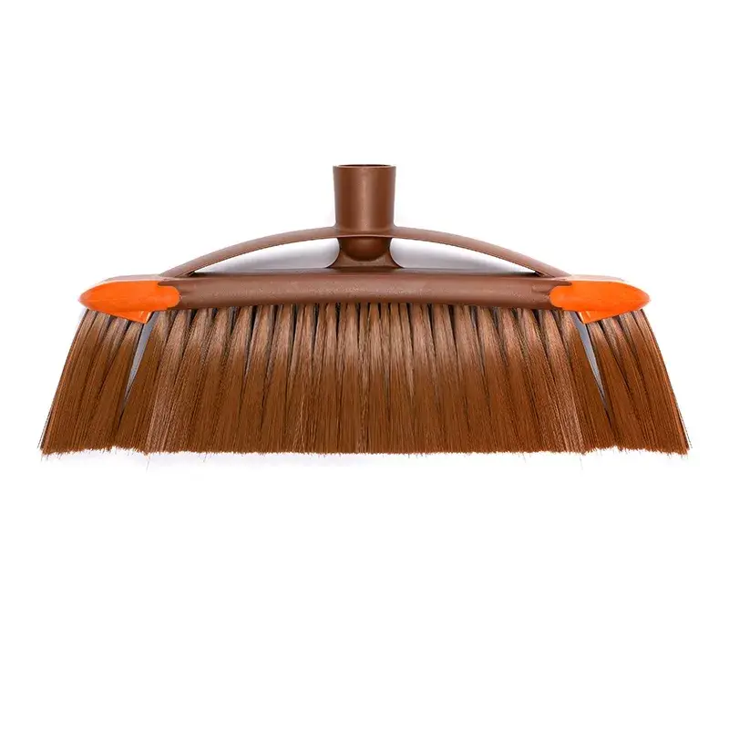 Indoor sweeping brush VILEDA model 136082 with soft/hard plastic bristles and handle, bronze