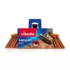 Indoor sweeping brush VILEDA model 136082 with soft/hard plastic bristles and handle, bronze