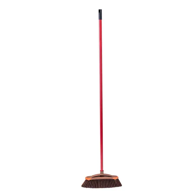 Indoor sweeping brush VILEDA model 136082 with soft/hard plastic bristles and handle, bronze