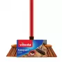 Indoor sweeping brush VILEDA model 136082 with soft/hard plastic bristles and handle, bronze
