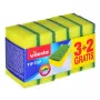 Sponge scourer VILEDA Tip-Top pack of 5, rectangular fibre pads 70×90×30 mm, yellow