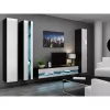 Cama Meble VIGO NEW 30/140/40 TV Stand, 1400×400×300 mm, Black Top, Particle Board, Black Frame