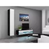 Cama Meble VIGO NEW 30/140/40 TV Stand, 1400×400×300 mm, Black Top, Particle Board, Black Frame