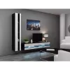 Cama Meble VIGO NEW 30/140/40 TV Stand, 1400×400×300 mm, Black Top, Particle Board, Black Frame