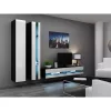 Cama Meble VIGO NEW 30/140/40 TV Stand, 1400×400×300 mm, Black Top, Particle Board, Black Frame