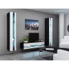 Cama Meble VIGO NEW 30/140/40 TV Stand, 1400×400×300 mm, Black Top, Particle Board, Black Frame