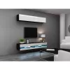 Cama Meble VIGO NEW 30/140/40 TV Stand, 1400×400×300 mm, Black Top, Particle Board, Black Frame