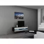 Cama Meble VIGO NEW 30/140/40 TV Stand, 1400×400×300 mm, Black Top, Particle Board, Black Frame