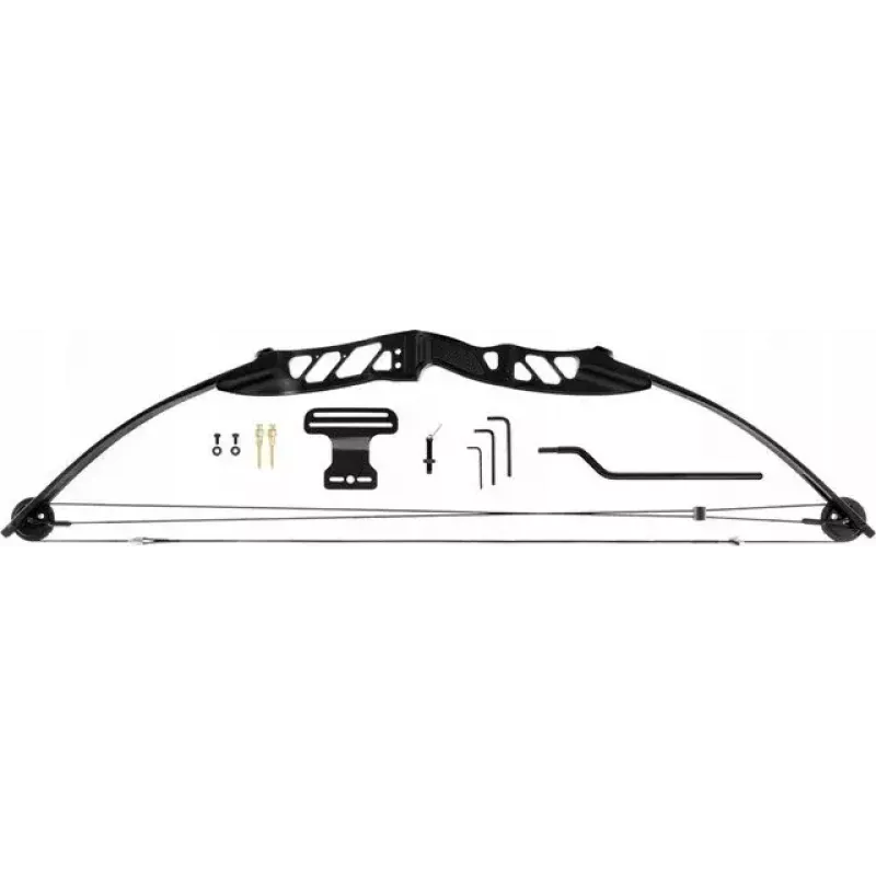 Compound bow POE LANG CO-047B-5529, 29 inch, 55 lb draw, metal, 1070 mm, black