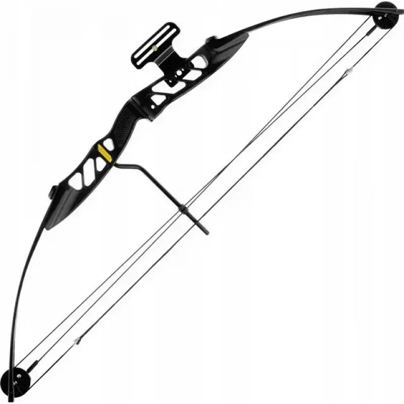 Compound bow POE LANG CO-047B-5529, 29 inch, 55 lb draw, metal, 1070 mm, black