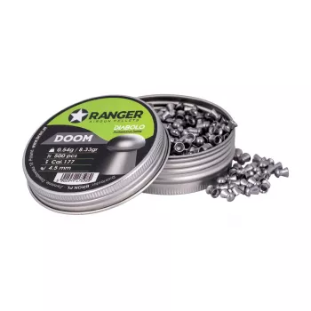 Airgun pellets RANGER 4.5 mm Diabolo Professional Doom, 0.54 g, 500 pcs, aluminum dispenser