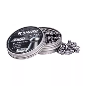 Gun pellets RANGER PRORO.55.250.DH Diabolo 5.5 mm, 250 pcs, silver, aluminum dispenser