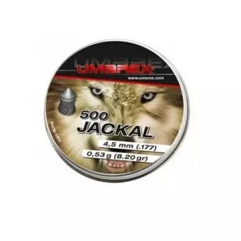 Gun pellets UMAREX Jackal 4.5 mm pointed ribbed, lead, 0.53 g — 500 pcs
