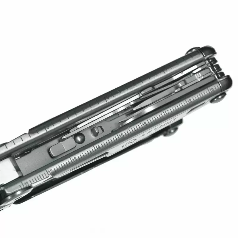 Multitool AZYMUT H2038 full-size multitool — 14 tools, 16.2 cm open, 10.1 cm folded, 264 g, 420/7CR13 steel, leather holster