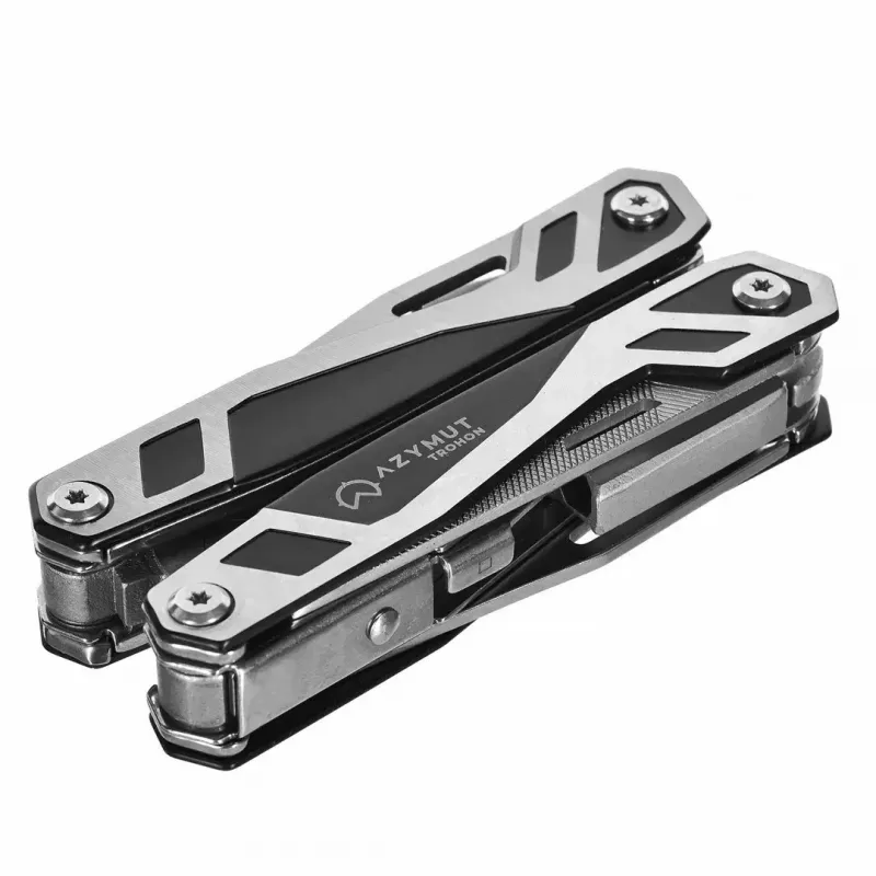 Multitool AZYMUT Trohon H-P2010121 — full-size 12-tool stainless steel pliers, 8 bits, fold 10.5 cm, 381 g
