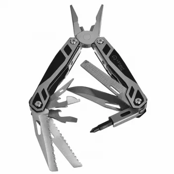 Multitool AZYMUT Trohon H-P2010121 — full-size 12-tool stainless steel pliers, 8 bits, fold 10.5 cm, 381 g