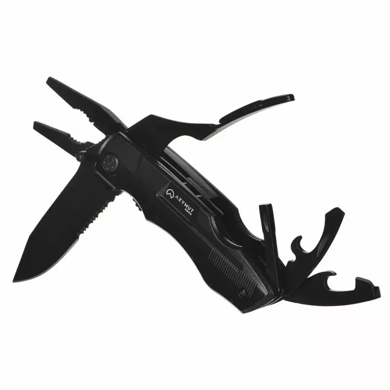 Multitool AZYMUT Gron — full-size multi-tool, 11 tools, 9 bits, stainless steel, folded 11 cm, extended 15.4 cm