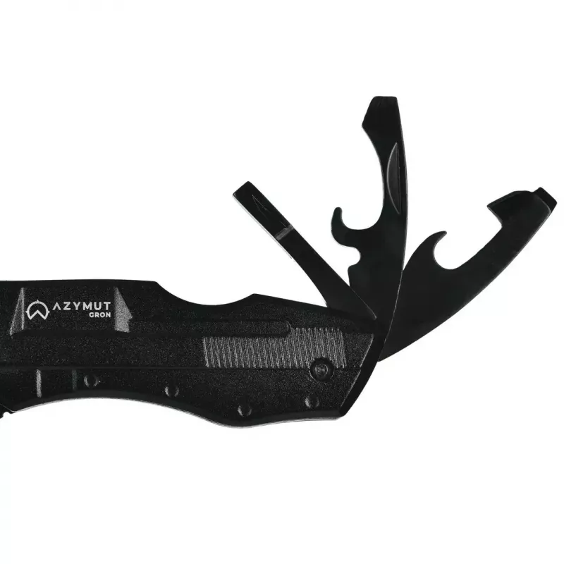 Multitool AZYMUT Gron — full-size multi-tool, 11 tools, 9 bits, stainless steel, folded 11 cm, extended 15.4 cm