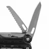 Multitool AZYMUT Turon 10-tools carabiner H-P224108 — stainless steel 420, 10 functions, folded 11 cm, weight 224 g, leather holster